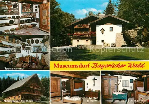 AK / Ansichtskarte Tittling Museumsdorf Bayerischer Wald Tongeschirr Speisekammer Holzhaus Kat. Tittling