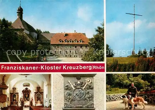AK / Ansichtskarte Kloster Kreuzberg Kirche Pater  Kat. Bischofsheim a.d.Rhoen