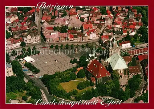 AK / Ansichtskarte Erfurt Dom Severikirche Fliegeraufnahme Kat. Erfurt