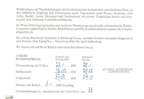 AK / Ansichtskarte Saldenburg Saldenburger Hof Kat. Saldenburg