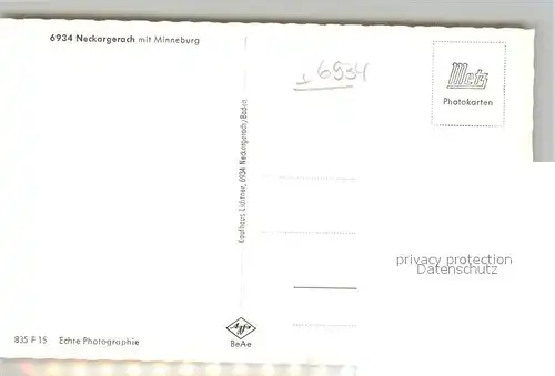 AK / Ansichtskarte Neckargerach Teilansicht Minneburg Kat. Neckargerach