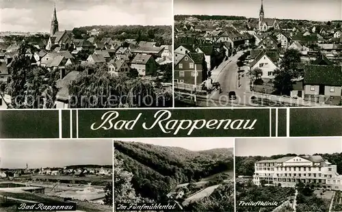 AK / Ansichtskarte Bad Rappenau Ortsansicht mit Kirche Freiluftklinik Fuenfmuehlental Bromsilber Kat. Bad Rappenau