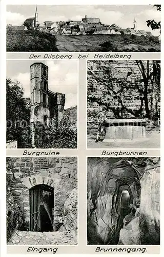 AK / Ansichtskarte Dilsberg Burgruine Burgbrunnen Brunnengang Eingang Kat. Neckargemuend