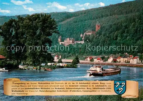 AK / Ansichtskarte Zwingenberg Neckar Schloss Schiff Burg Schlosskapelle