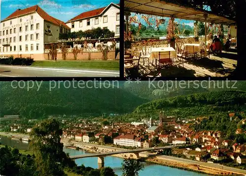 AK / Ansichtskarte Eberbach Neckar Hotel Krone Post Panorama Kat. Eberbach