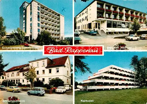 AK / Ansichtskarte Bad Rappenau Schwaerzberg Sanatorium Brauerei Haeftger Schullandheim Kurhotel Kat. Bad Rappenau