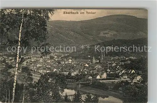 AK / Ansichtskarte Eberbach Neckar Panorama Kat. Eberbach