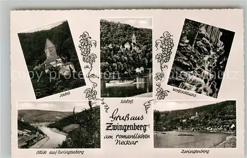 AK / Ansichtskarte Zwingenberg Neckar Schloss Wolfsschlucht Panorama