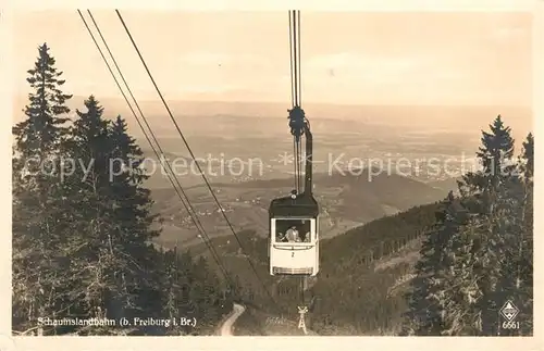 AK / Ansichtskarte Seilbahn Schauinsland Freiburg im Breisgau  Kat. Bahnen