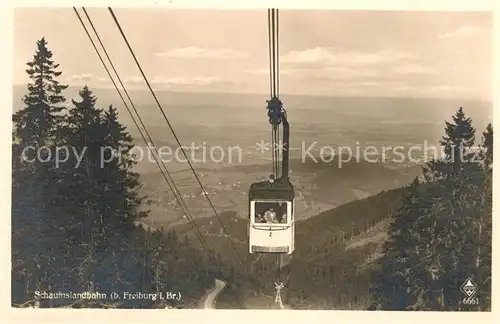 AK / Ansichtskarte Seilbahn Schauinsland Freiburg im Breisgau Kat. Bahnen