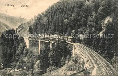 AK / Ansichtskarte Eisenbahn Hoellsteig Viadukt  Kat. Eisenbahn