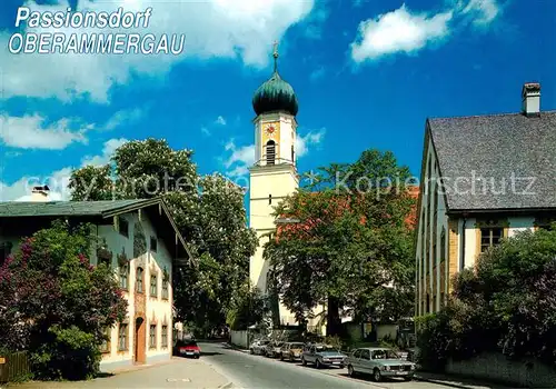 AK / Ansichtskarte Oberammergau Passionsdorf Pfarrkirche  Kat. Oberammergau