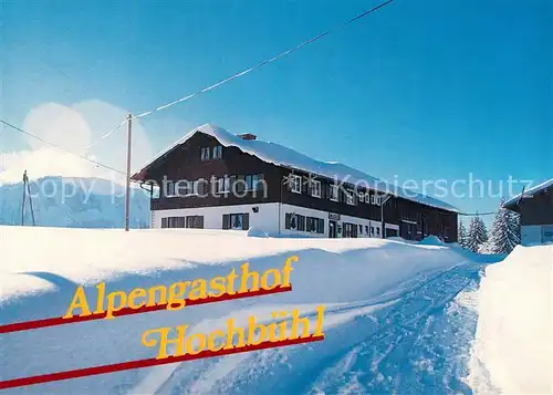 AK / Ansichtskarte Steibis Alpengasthof Hochbuehl im Winter Fam. Kasper Kat. Oberstaufen