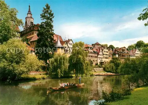 AK / Ansichtskarte Tuebingen Neckar mit Hoelderlinturm Auls Stiftskirche Kat. Tuebingen