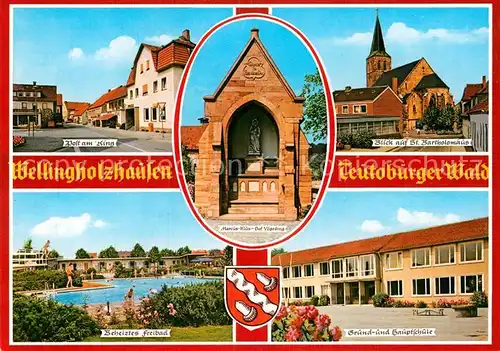 AK / Ansichtskarte Wellingholzhausen St. Bartholomaeus Freibad Schule Kat. Melle