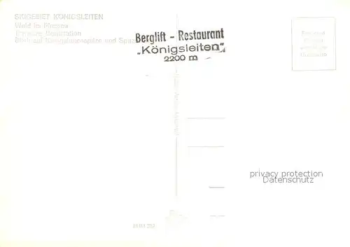 AK / Ansichtskarte Wald Pinzgau Berglift Restaurant Koenigsleiten Kat. Wald im Pinzgau