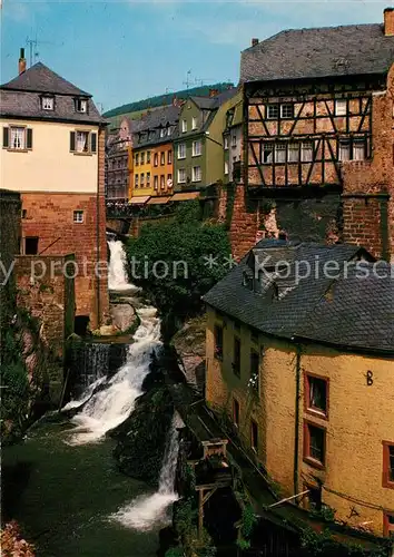 AK / Ansichtskarte Saarburg Saar Wasserfall mit alter Muehle Kat. Saarburg