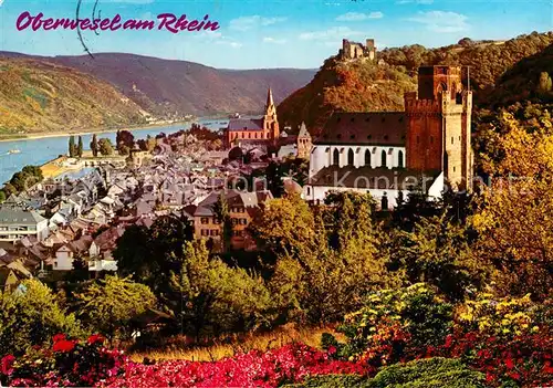 AK / Ansichtskarte Oberwesel Rhein Panorama Schloss Kirche Kat. Oberwesel am Rhein