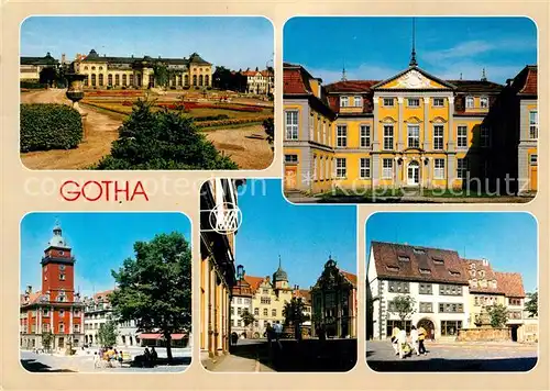 AK / Ansichtskarte Gotha Thueringen Orangerie Schloss Friedrichsthal Hauptmarkt Rathaus Bruehl Kat. Gotha