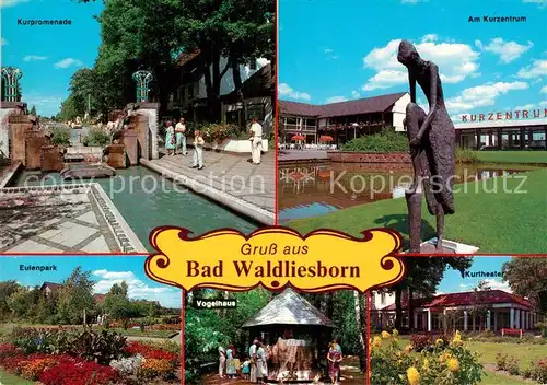 AK / Ansichtskarte Bad Waldliesborn Kurpromenade Eulenpark Vogelhaus Kurzentrum Kurtheater Kat. Lippstadt