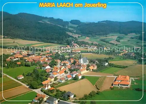 AK / Ansichtskarte Maria Laach Jauerling Fliegeraufnahme Spaetgotische Pfarrkirche  Kat. Maria Laach Waldviertel