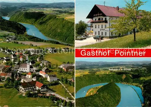 AK / Ansichtskarte Haibach Donau Fliegeraufnahme Gasthof Pointner  Kat. Haibach ob der Donau