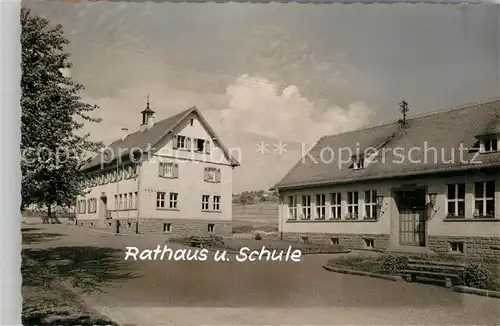 AK / Ansichtskarte Waldbrunn Odenwald Rathaus Schule Kat. Waldbrunn