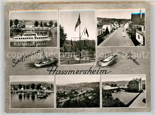 AK / Ansichtskarte Hassmersheim Personenschiff Teilansicht Anlegestelle  Kat. Hassmersheim