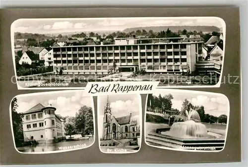 AK / Ansichtskarte Bad Rappenau Kraichgausanatorium Wasserschloss Kirche Massagebrunnen Kat. Bad Rappenau
