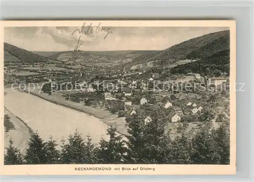 AK / Ansichtskarte Neckargemuend Panorama Neckartal mit Blick auf Dilsberg Kat. Neckargemuend