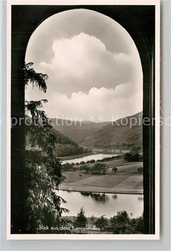 AK / Ansichtskarte Neckargemuend Kuemmelbacher Hof Blick aus dem Turmzimmer ins Neckartal Kat. Neckargemuend