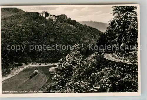 AK / Ansichtskarte Neckargerach Panorama Neckartal mit Minneburg Kat. Neckargerach