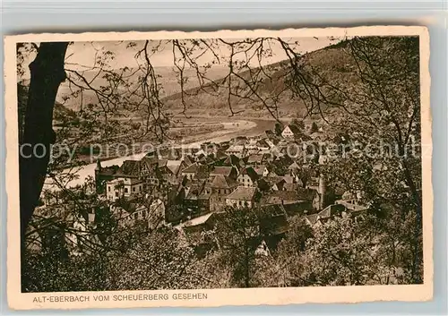 AK / Ansichtskarte Eberbach Neckar Panorama vom Scheuerberg Kat. Eberbach