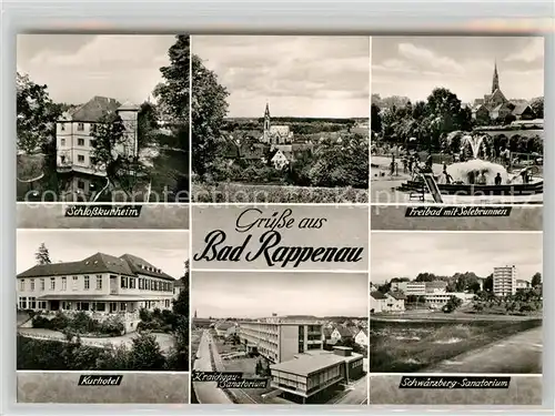 AK / Ansichtskarte Bad Rappenau Schlosskurheim Kurhotel Schwaerzberg Sanatorium Solebrunnen Kat. Bad Rappenau
