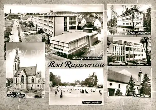 AK / Ansichtskarte Bad Rappenau Kraichgau Sanatorium Inhalatorium Schloss Sanatorium Kirche Kat. Bad Rappenau