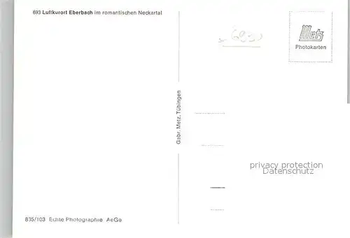 AK / Ansichtskarte Eberbach Neckar Fliegeraufnahme Panorama Kat. Eberbach