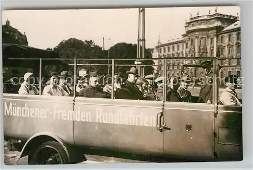 AK / Ansichtskarte Autobus Omnibus Muenchen Fremden Rundfahrten Foto  Kat. Autos