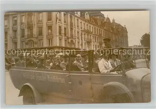 AK / Ansichtskarte Autobus Omnibus Muenchen Fremden Rundfahrten Foto  Kat. Autos