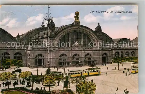 AK / Ansichtskarte Strassenbahn Frankfurt am Main Hauptbahnhof  Kat. Strassenbahn