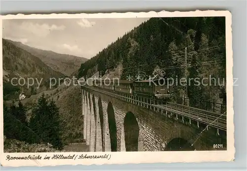 AK / Ansichtskarte Eisenbahn Ravennabruecke Hoellental Schwarzwald  Kat. Eisenbahn