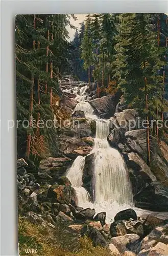 AK / Ansichtskarte Verlag WIRO Wiedemann Nr. 2454 A Triberg Schwarzwald Wasserfall  Kat. Verlage