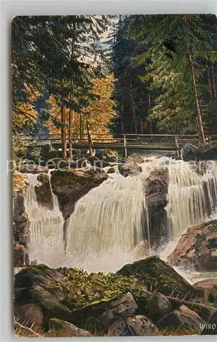 AK / Ansichtskarte Verlag Wiedemann WIRO Nr. 2453 A Triberg Schwarzwald Wasserfall  Kat. Verlage