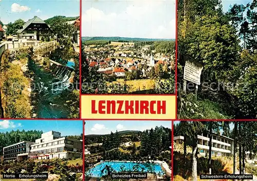 AK / Ansichtskarte Lenzkirch Dorfbach Panorama Hertie Erholungsheim Freibad Schwestern Erholungsheim Kat. Lenzkirch