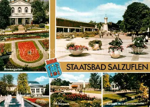 AK / Ansichtskarte Bad Salzuflen Rosengarten Saline Kurhaus Kurpark Leopoldsprudel Kat. Bad Salzuflen