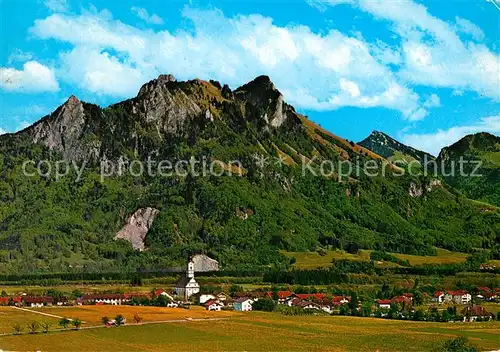 AK / Ansichtskarte Flintsbach Inn mit Heuberg und Spitzstein  Kat. Flintsbach a.Inn