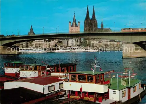 AK / Ansichtskarte Koeln Rhein Hafen Rheinbruecke Dom Kat. Koeln