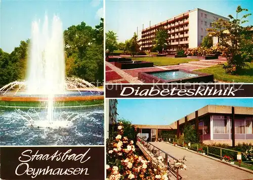 AK / Ansichtskarte Bad Oeynhausen Springbrunnen Diabetesklinik Kat. Bad Oeynhausen