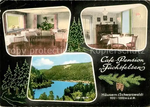 AK / Ansichtskarte Haeusern Schwarzwald Cafe Pension Fuchsfelsen  Kat. Haeusern