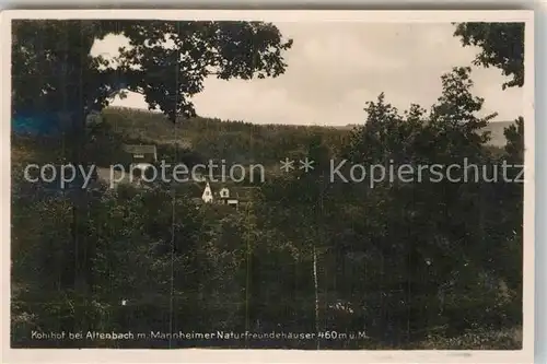 AK / Ansichtskarte Altenbach Baden Blick zum Kohlhof Mannheimer Naturfreundehaeuser Kat. Schriesheim