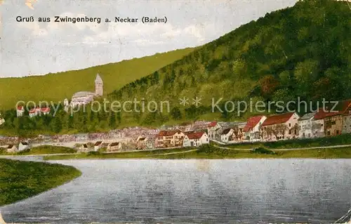 AK / Ansichtskarte Zwingenberg Neckar Panorama Schloss